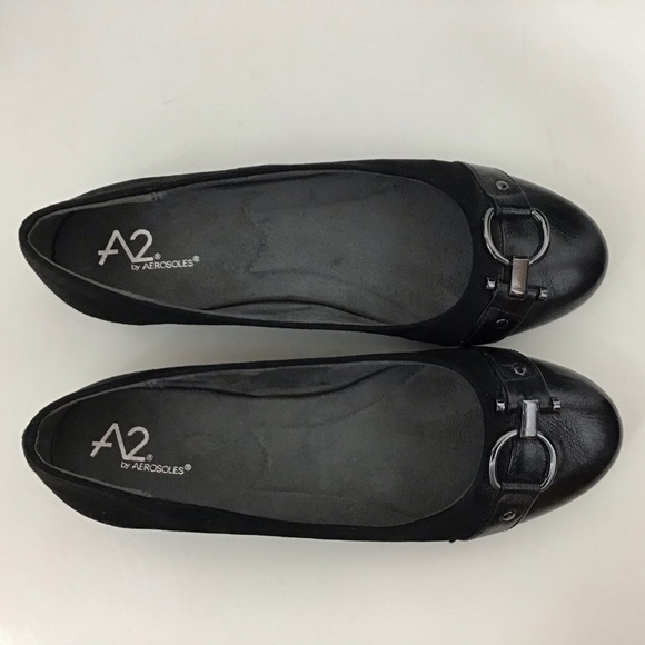 Aerosoles A2 “Ultrabrite” Black Flats, 7.5M - Picture 6 of 7